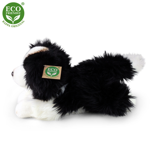 Plyšový pes border kólia ležiaci 30 cm ECO-FRIENDLY