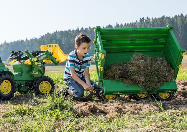 Rollytoys Vlečka John Deere vyklápacia na 3 strany