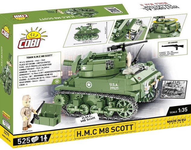 Cobi II WW H.M.C. M8 Scott, 1:35, 525 k, 1 f
