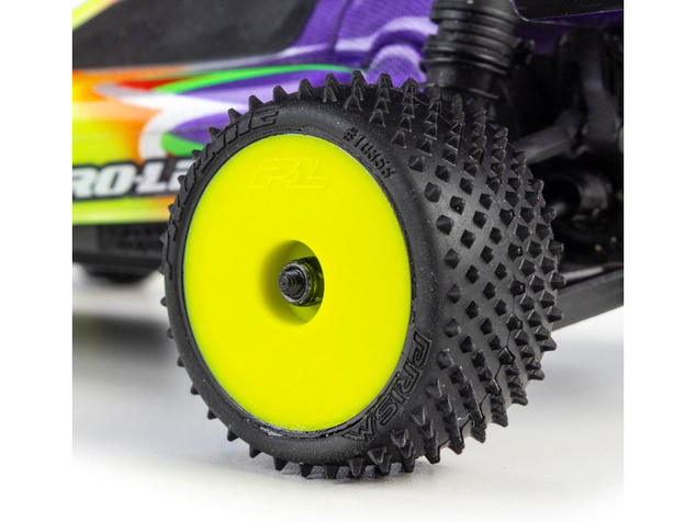 Pro-Line kolo 1:24 kobercové, přední Wedge, zadní Prism, disk žlutý Hex 7mm (4): Losi Micr