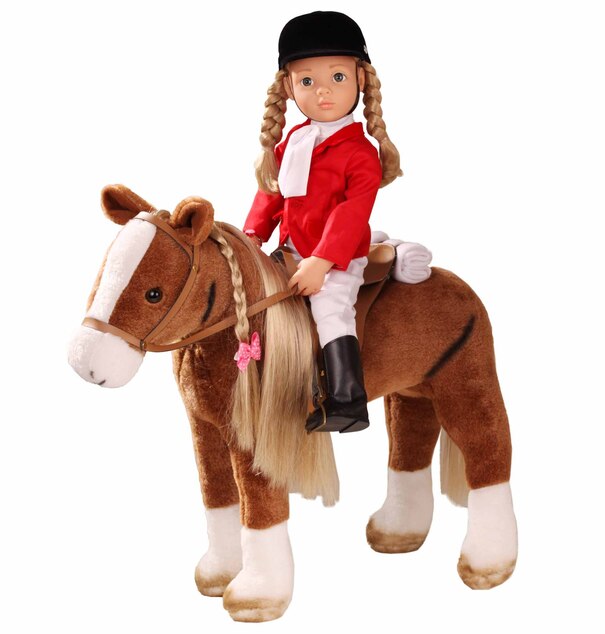 Götz Pony zum Kämmen und Reiten für Puppen 50cm