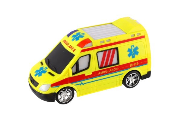 Auto RC ambulancia plast 20cm na diaľkové ovládanie na batérie so svetlom