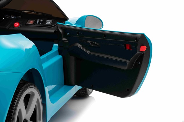 Elektrické autíčko RUF GT 12V, modré, Otváracie dvere, 2.4 GHz diaľkové ovládanie, LED sve