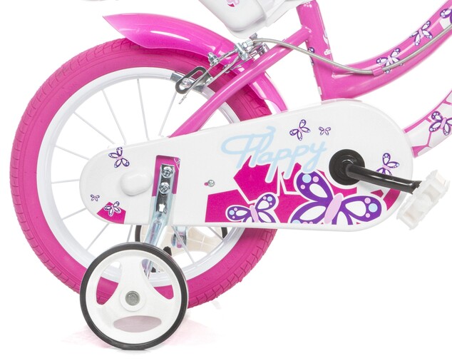 Dino Bikes - Kinderfahrrad Flappy 16" 516-02 - rosa weiß