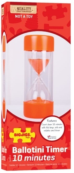 Bigjigs Toys Veľké presýpacie hodiny 10 minút