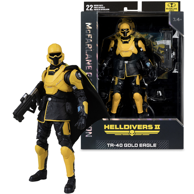 Akcijska figura Helldivers 2 T4-40 Gold Eagle (18 cm) – McFarlane Gaming Edition