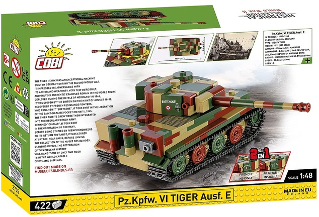Cobi II WW Pz.Kpfw. VI Tiger Ausf. E (Sd.Kfz 181), 2v1, 1:48, 428 k