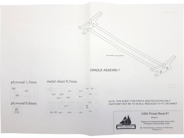Model Shipways USN Picket Boat 1864 1:24 kit