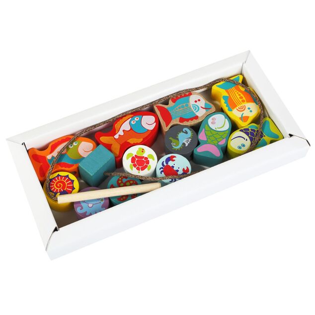 CUBIKA 13647 Besaitung von Fischen und Meerestieren - Bespannungsset - 13 Holzteile