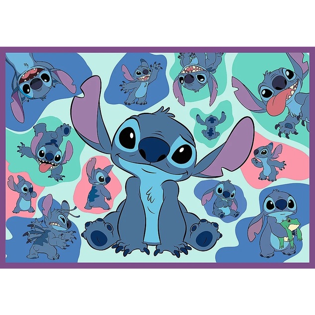 Trefl Puzzle Lilo &amp; Stitch 4 x 250 dielikov Úžasný Stitch