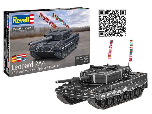 Plastic ModelKit tank 03368 - Leopard 2A4 - Decorazione Speciale 40º Anniversario (1:35)