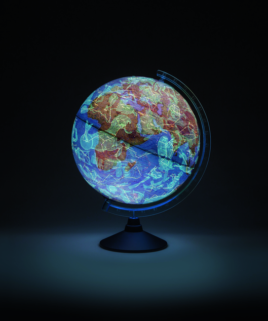 Alaysky's 32 cm Cable-Free Globe Physical / Constellation with Led SK
