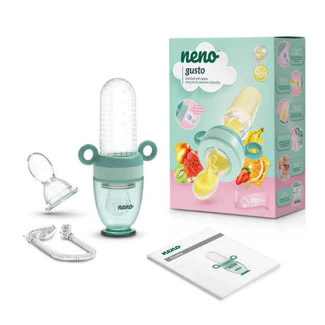 NENO Cumlík szilikon etetőkanállal Gusto 2 az 1-ben