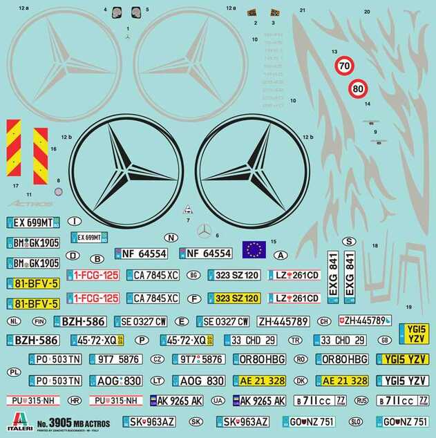 Model Kit tovornjak 3905 - Mercedes Benz Actros MP4 Gigaspace (1:24)