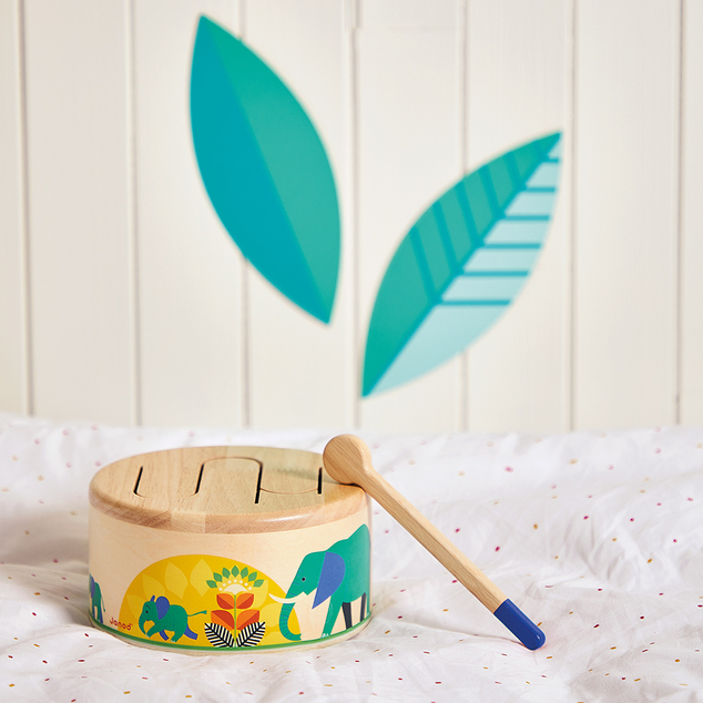 Janod Gioia Instrumento musical de madera para niños Tambor