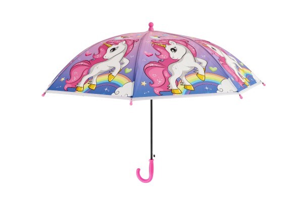 Dáždnik Jednorožec plast/kov vystreľovací 64cm