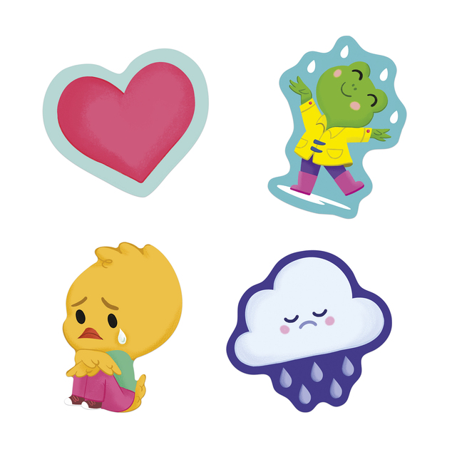Janod Stickers Samolepky Emócie 100 ks od 3 rokov
