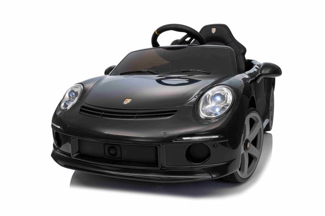 Elektrické autíčko RUF GT 12V, čierne, Otváracie dvere, 2.4 GHz diaľkové ovládanie, LED sv