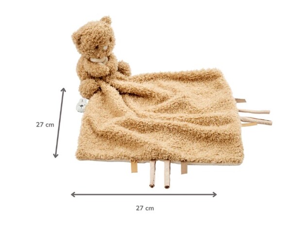 NATTOU Maznáčik plyšový Teddy medvedík 27 x 27 cm