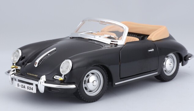 Bburago 1:24 Porsche 356 B Cabriolet Schwarz