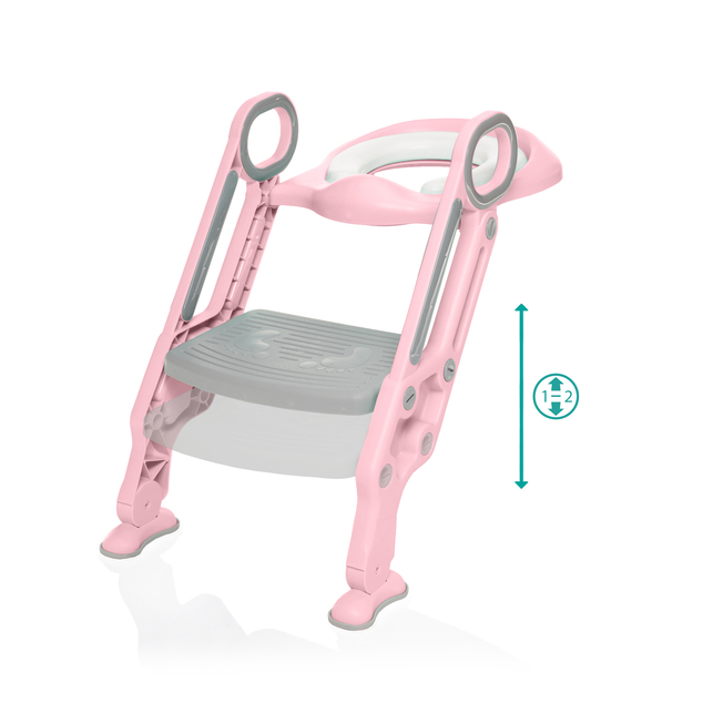 Schodíky na WC Loostep, Blush PInk