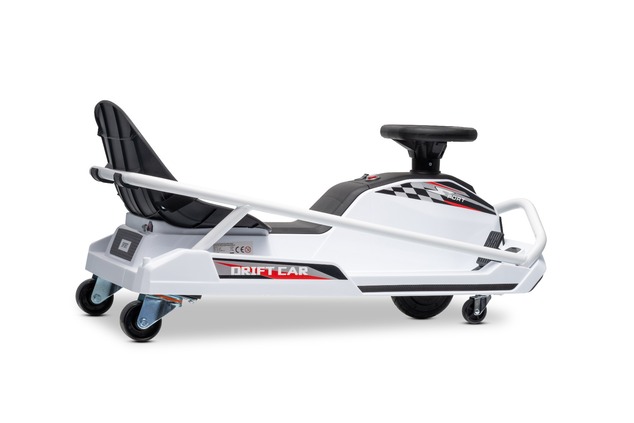 Beneo Motors Go-Kart da drift 24V, bianca, 300W Motore Brushless, Batteria al litio, Dr