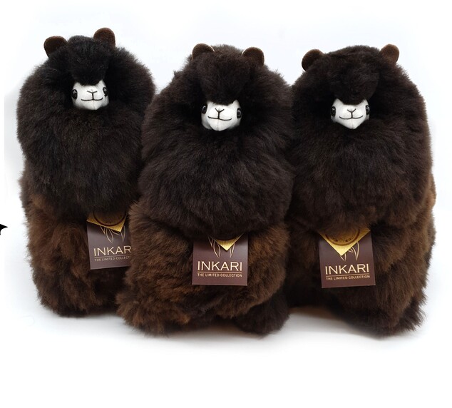 INKARI Jucărie de pluș Alpaca Medium ediție limitată Cacao 32cm
