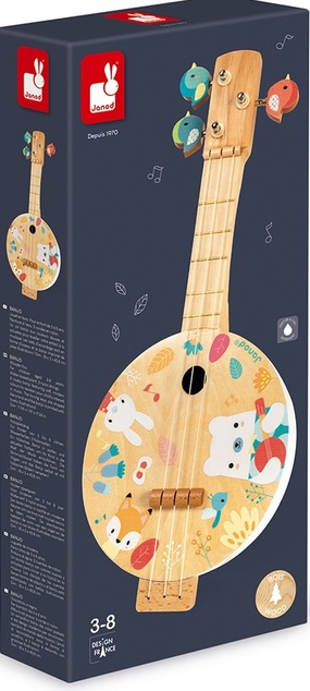 Janod Pure guitarra infantil para los más pequeños Banjo