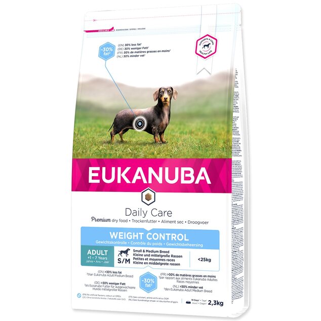 EUK ADULT SMALL &amp; MEDIUM WEIGHT CONTROL 2,3KG