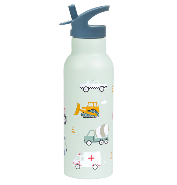 A Little Lovely Company - Edelstahl-Trinkflasche, 500 ml - Fahrzeuge