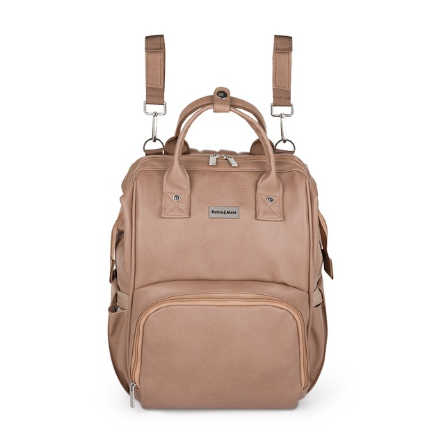 Petite&amp;Mars Batoh prebaľovací na kočík Jasper Camel Beige