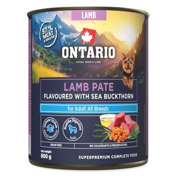 Conserva Ontario Adult paté di agnello con aroma di olivello spinoso 800g