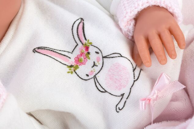 Llorens M635-56 oblečok pre bábiku bábätko NEW BORN veľkosti 35-36 cm s doplnkami