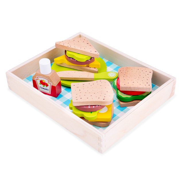 New Classic Toys Box na obed a piknik - drevené potraviny