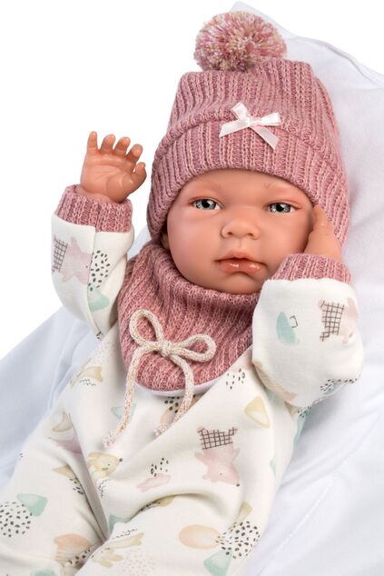 Llorens M738-88 oblečenie pre bábiku bábätko NEW BORN veľkosti 40–42 cm s doplnkami