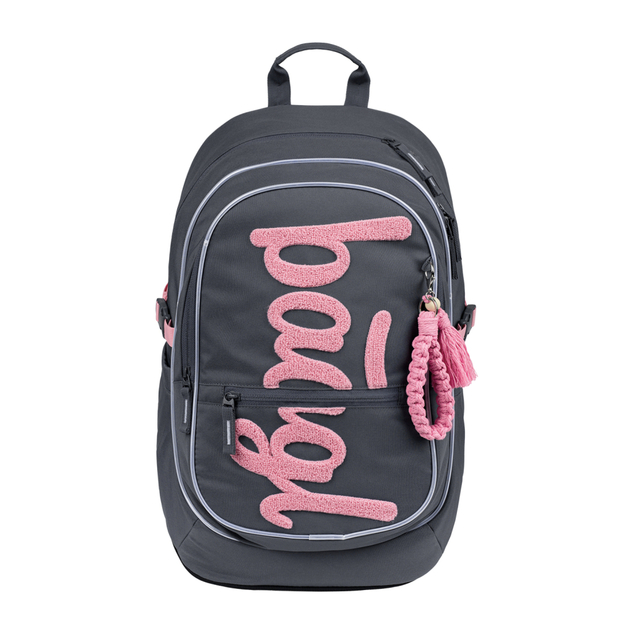 BAAGL SET 5 Core Logo rosa: Rucksack, Federmäppchen, Beutel, Gürteltasche, Laptop-Hülle GRS