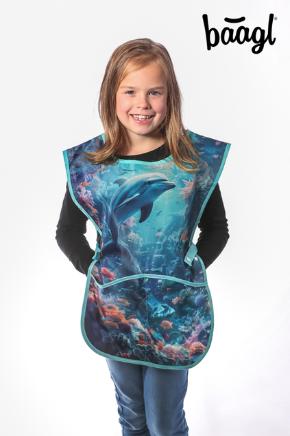 BAAGL SET 5 Zippy Delfin: ghiozdan, penar, sac, sort, portofel