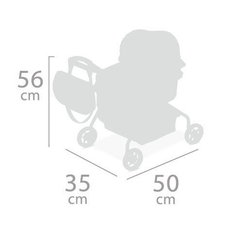 DeCuevas 86043 Il mio primo passeggino per bambole con zaino DIDI 2021 - 56 cm