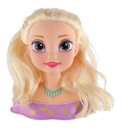 Česacia hlava veľká blond s doplnkami