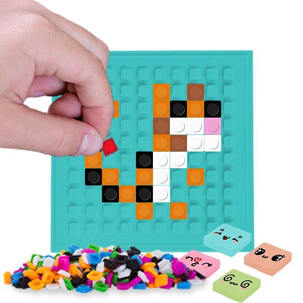 PIXIE CREW panneau mosaïque carré turquoise