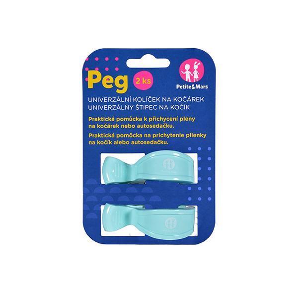 PETITE&amp;MARS Щипка Peg за количка (2 бр.) Mint
