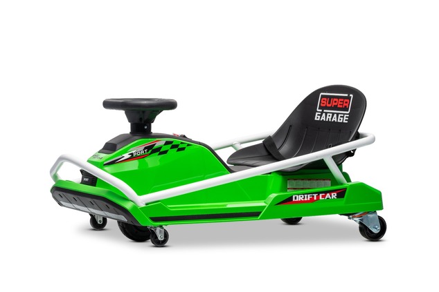 Beneo Motors Go-Kart da drift 24V, verde, 300W Motore Brushless, Batteria al litio, D