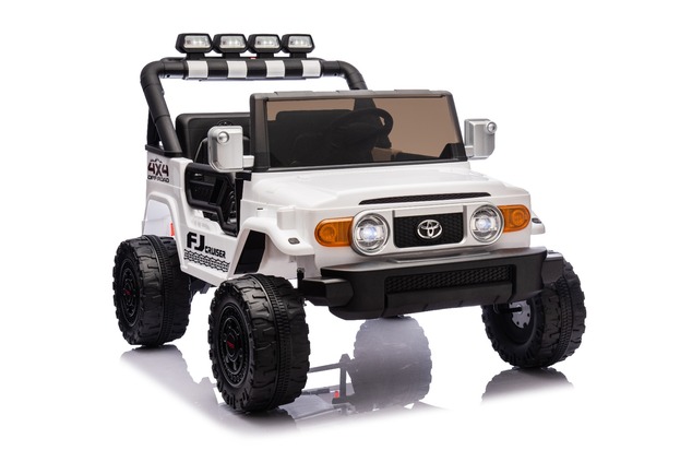 Elektrické autíčko Toyota FJ Cruiser XXL s pohonom 4x4, licencované (Dvojmiestne), biele,