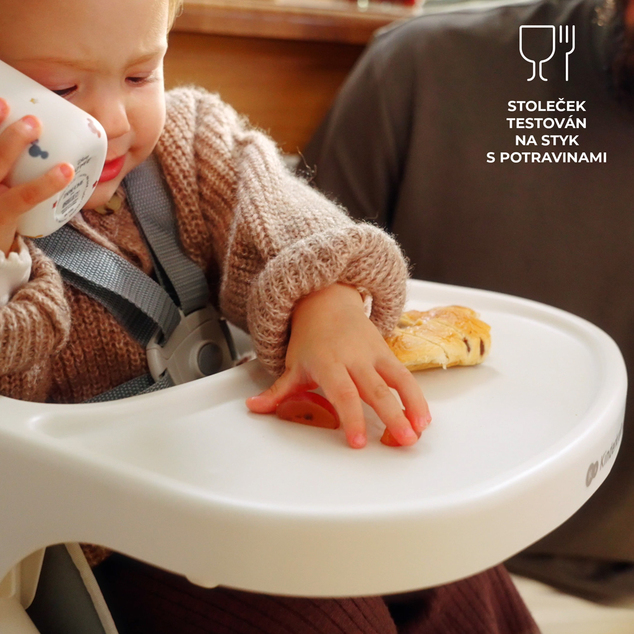 KINDERKRAFT Столче за хранене Dinnly 2в1 Бежово