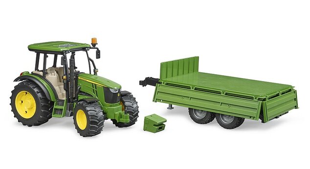 Bruder 02108 Tracteur John Deere 5115 M avec remorque