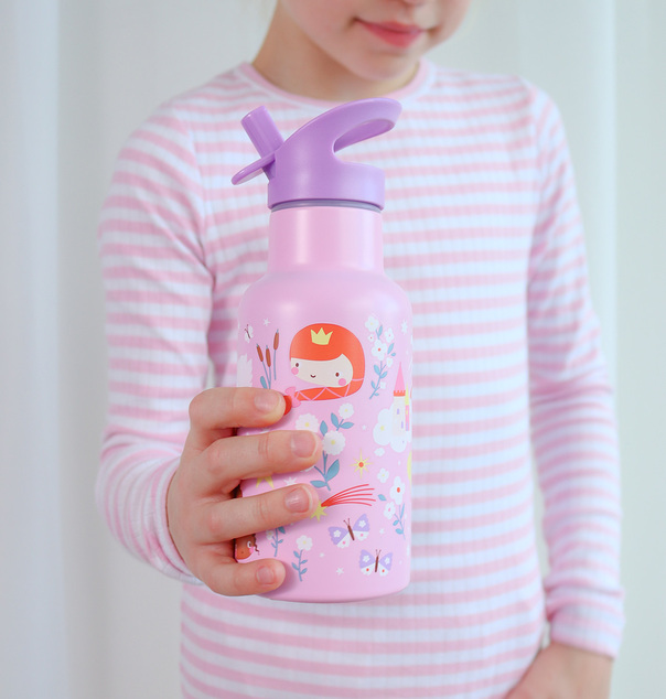A Little Lovely Company - bouteille en acier inoxydable, 350 ml - princesses