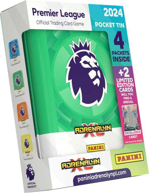 PREMIER LEAGUE 2023/2024 - ADRENALYN - plechová krabička (pocket)