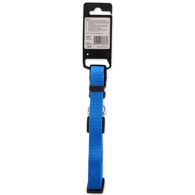 Obojok Active Dog Premium M modrý 2x34-49cm