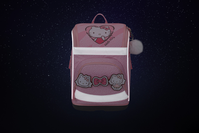 BAAGL SET 5 Zippy Plus Hello Kitty Sweet Leopard: cartella, astuccio, sacchetto, grembiule, portafog