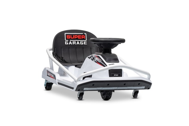 Beneo Motors Go-Kart da drift 24V, bianca, 300W Motore Brushless, Batteria al litio, Dr